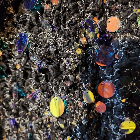 Endless Rose Women's Tulle One-Shoulder Celebration Sexy Sequin Large Mini Dress - Picture 3 of 6